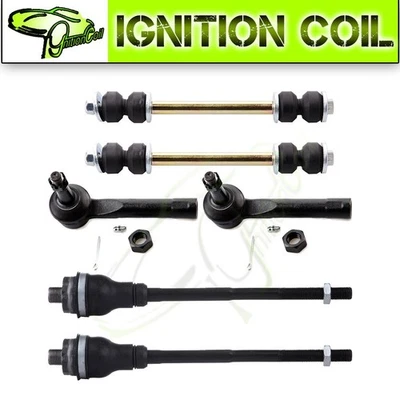 6PCS Steering Front Inner outer Tie Rod Sway Bar For 2001-2006 GMC Yukon XL 1500 Foto 1 de 4
