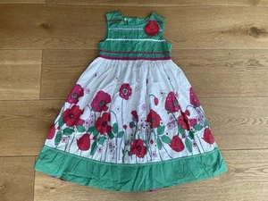 John Lewis Girls' Green and White Flower Dress - Age 10 Years - Picture 1 of 3