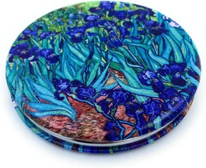 Taschenspiegel für Frauen kleine Reise Vergrößerung Van Gogh Iris - Bild 1 von 2