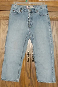 OLD NAVY BUTTON DOWN FLY CAPRI BLUE JEANS SIZE 2  - Bild 1 von 3