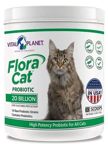 Vital Planet - Flora Cat Probiotic Powder Supplement with 20 Billion Cultures... - Picture 1 of 4