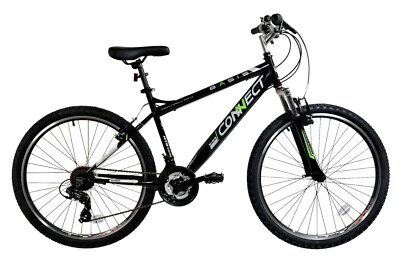 Basis Connect Mountain Bike 26" Wheel MTB Unisex 18 Speed Shimano Bicycle Black - Image 1 of 4