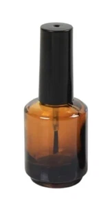 Empty Amber Glass Nail Polish Bottle 15 ml / 0.5 oz - DLC370 - Picture 1 of 2