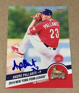 Andre Pallante SIGNED 2019 State College Spikes Card St. Louis Cardinals Auto RC - Picture 1 of 2