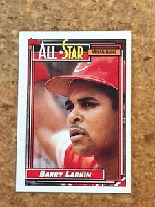 1992 Topps Micro Baseball  # 389 NL All Star Shortstop Barry Larkin - Picture 1 of 2