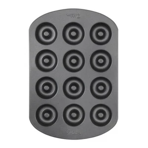 Wilton 12 Molds with Center Pole Mini Cakes Cookies Donuts Non Stick Baking Pan - Picture 1 of 1