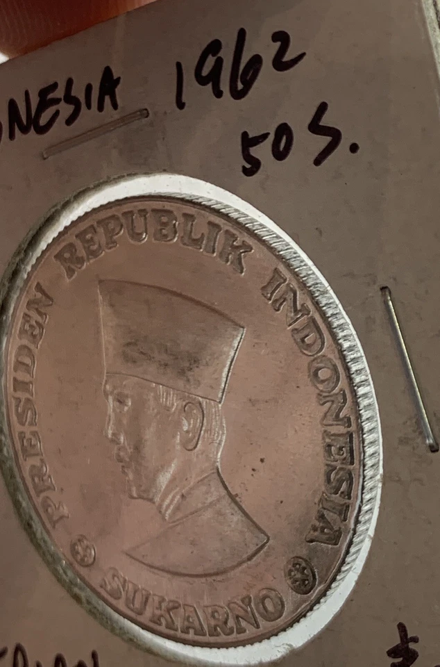 IRIAN JAYA BARAT INDONESIA UNC COIN 50 SEN 1962 KM#9 REEDED EDGE - Image 1 of 3