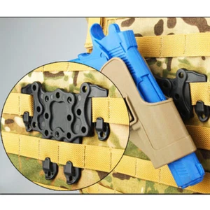 Adaptador Táctico Molle Clip de Velocidad Dibujo Rápido Plataforma Montaje Pistola Funda - Imagen 1 de 12