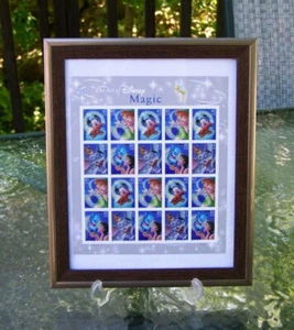 THE ART OF DISNEY - MAGIC 41¢ UNCUT STAMP SHEET #4192-95 FRAMED 2005 - Picture 1 of 2
