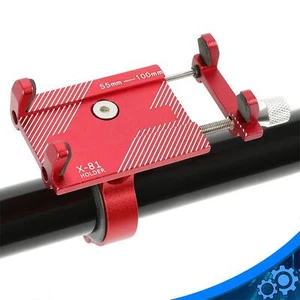 360° RED Aluminum Motorcycle Bike Bicycle GPS Cell Phone Holder Handlebar Mount - Picture 1 of 22