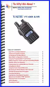 Yaesu FT-4XR & FT-4VR Mini-Manual by Nifty Accessories - Picture 1 of 1