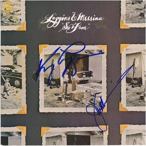 Kenny Loggins and Jim Messina Autographed So Fine Album BAS Cover
