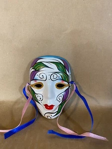 Custom Small Hand Painted Ceramic Mask LOOK Venetian Masquerade - Picture 1 of 6