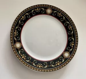 Plato de postre T. Limoges, Italia Versace Medusa rojo aperitivo tidbit - Imagen 1 de 3