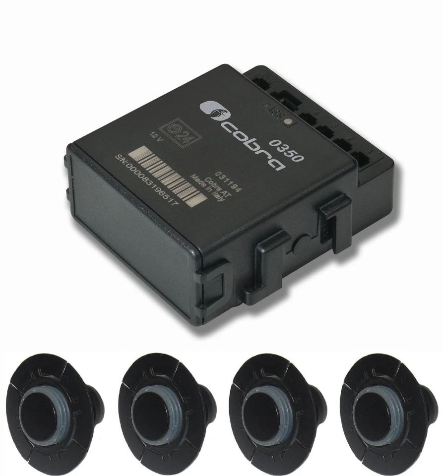 COBRA REVERSING REAR PARKING SENSOR FLUSH FIT FACTORY EO LOOK KIT 0394 0358 NEW - Image 1 of 2