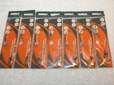 6 X South Bend Bait Holder Snelled Size #4 Hooks 36 Snelled Hooks In Total - Image 1 of 4