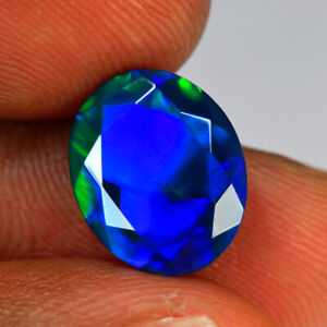 2.78Ct Incredible 3D Electric Blue Flash Pattern Natural Welo Black Opal Gems