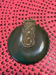 Vintage 1970s Lucite Max Factor Compact Perfume Pendant 2.25 in. Diameter - Picture 1 of 5