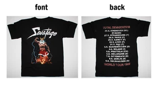 T-shirt uomo SAVATAGE TOTAL DEVASTATION cotone nero S-5XL IN770 - Foto 1 di 4