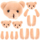  4 Pcs Plush Bear Semi-Finished Products 3d Embroidery Patches Patchwork Scarf