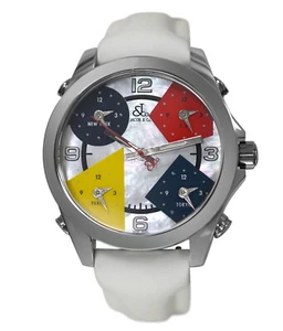 Jacob & Co 5 Time Zones JCM1 Mother of Pearl Dial Steel 40MM Unisex Quartz Watch - Picture 1 of 10