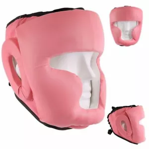 Ladies Pink Head Guards Boxing MMA Face Chin Punch Protector Womens Headguard - Picture 1 of 6