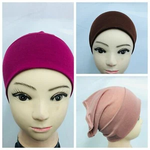 Venta al por mayor calidad para mujeres damas debajo de la bufanda hiyab tubo gorro banda gorra ósea - Imagen 1 de 9