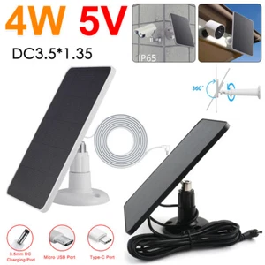 Universal Solar Panel Charger Kit For Ring Spotlight Stick Up Camera Doorbell DC - Picture 1 of 23