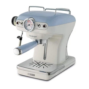 Ariete Macchina Caffè Espresso Design 1389 Polvere e Cialde 850W Vintage Celeste - Foto 1 di 4