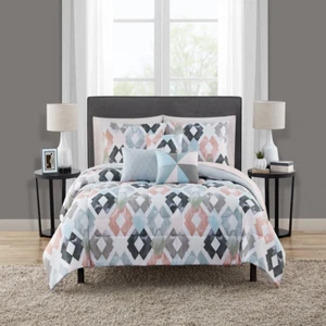 Bed in a Bag Comforter Set with Sheets Bedding Decor 8 Piece Twin/Twin XL - Picture 1 of 12