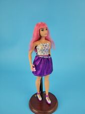 Mattel 2016 Curvy Barbie Daisy Doll 11" Pink Hair Redressed Outfit