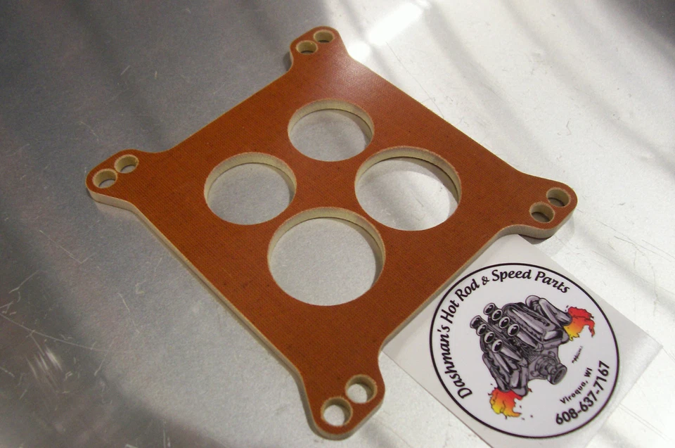 Para Edelbrock Thunder Aislador Fenólico Espaciador Carburador Elevador 500 600 650 1/2 Foto 1 de 4