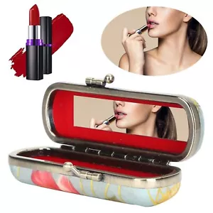 Estuche para Lápiz Labial Vintage Patrón Bordado Portátil Estuche para Lápiz Labial Soporte con CHU - Imagen 1 de 22