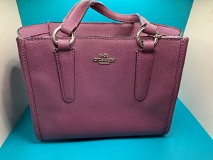 Bolso de mano Coach púrpura de 2 vías F11925 bandolera con correas - Imagen 1 de 24