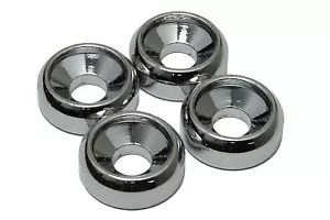Gitarrenhals Befestigungsbeschläge Buchsen 14 mm Durchmesser - Chrom - Bild 1 von 3