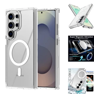 Clear Case For Samsung Galaxy S25 Ultra/S25+ MagSafe Magnetic Shockproof Cover - Picture 1 of 20