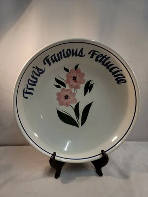 Designs florais de argila FRAN'S FAMOSOS FETTUCCINE datados de 1996 13,5 polegadas - Imagem 1 de 4