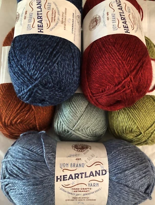 LION BRAND HEARTLAND Worsted Yarn -5 oz 251 yds- 6 COLORS & DISCOUNT SHIPPING - Image 1 of 4