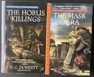 2 P.C. Doherty Books- The Mask of Ra and The Horus Killings - Picture 1 of 3