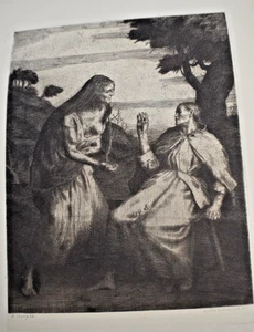W Strang Scene from Macbeth; Macbeth’s Witches (1882) Radierung Proof - Bild 1 von 7
