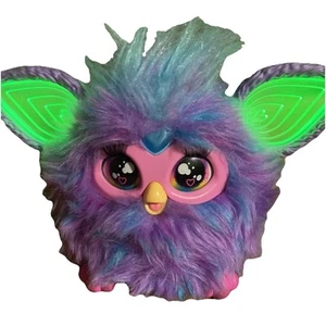 2023 Hasbro Furby Blue Purple Tie Dye Plush Interactive Toy Tested WORKS No Box - Picture 1 of 12