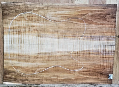 Flame Figured Maple Instrument Wood 1353 Luthier 5A Guitar Top Set 23x 17 x 1/4 - Image 1 of 3
