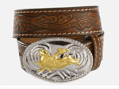 Cinturón Nocona Western Niños 18" Juvenil Bull Rider Hebilla Marrón N4410402 Foto 1 de 4