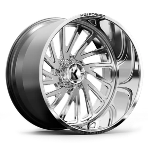 24x12 KG1 Forged KF004 Vile Polished RIGHT DIRECTIONAL Wheel 8x170 (-44mm) - Picture 1 of 5