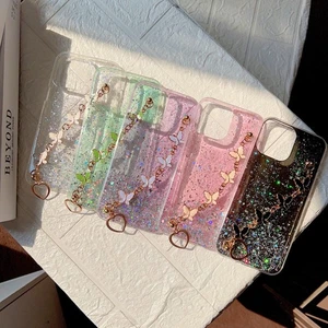 For Samsung A07/A17/A25/A36/A56 Case Glitter Foil Butterfly Bracelet Phone Cover - Picture 1 of 19