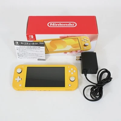 Nintendo Switch Lite HDH-001 Yellow Console w/ HAC-002 Adapter Manual Tested - Image 1 of 4