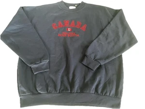 Heavyweight Navy Embroidered CANADA Halifax/Nova Scotia Sweatshirt XL Crewneck - Picture 1 of 9