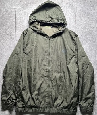 Boy Scouts of America Olive Green Hooded Windbreaker Jacket Adult Medium - Image 1 of 4