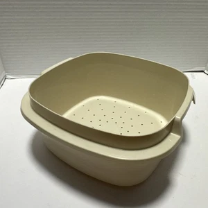 Tupperware Replacement Almond Square Microwave Steamer Insert (#887-11) Only - Picture 1 of 13