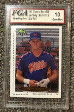 JEREMY BURNITZ 1991 Classic Best #BC5 Gold Foil Graded FGA 10 MINT MLB N.Y. Mets